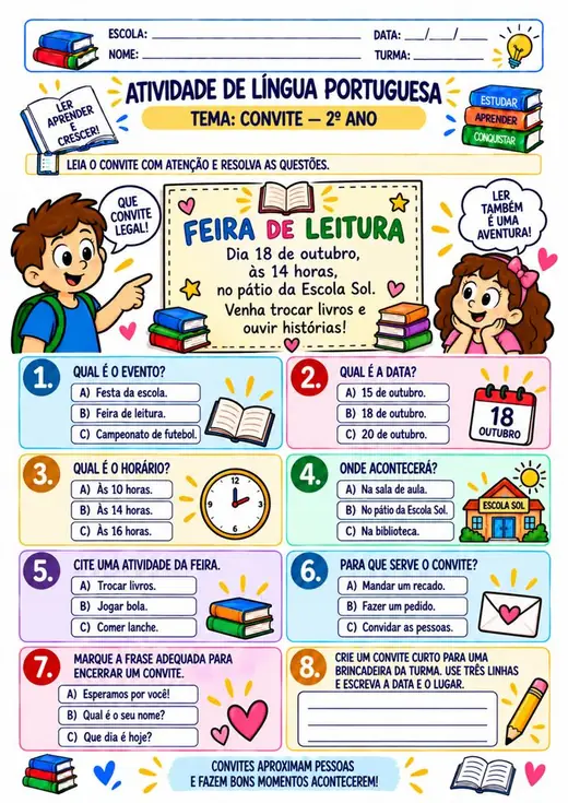 Atividade: Convite (2º ano)